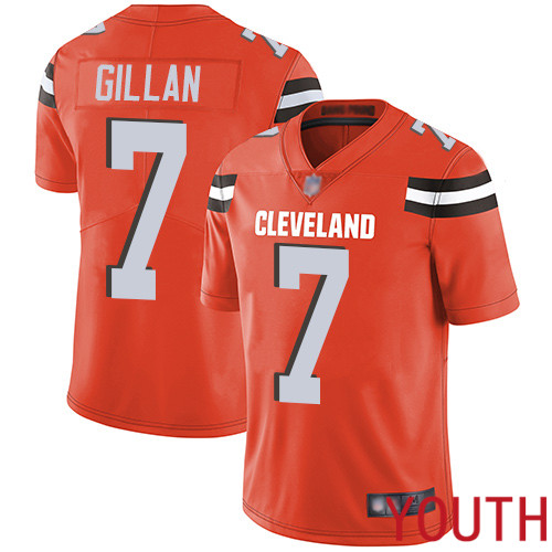 Cleveland Browns Jamie Gillan Youth Orange Limited Jersey 7 NFL Football Alternate Vapor Untouchable